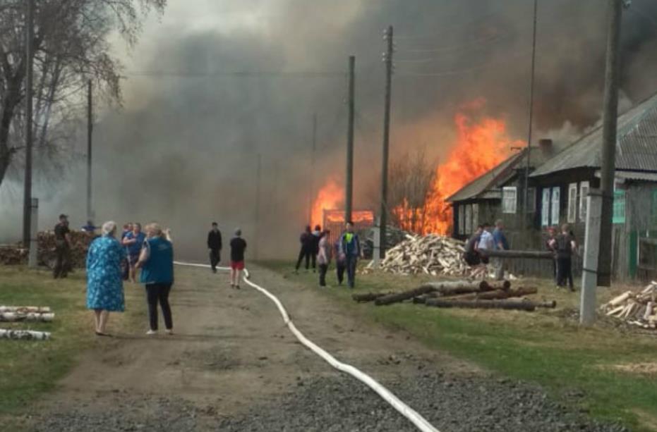 Крупный пожар в п. Климковка Белохолуницкого района